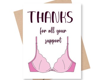 Thank you card, Greeting Cards, Appreciation, Cancer Support, Sympathy, Humor