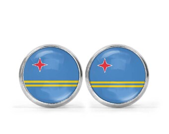 Aruba Flag Picture Earrings