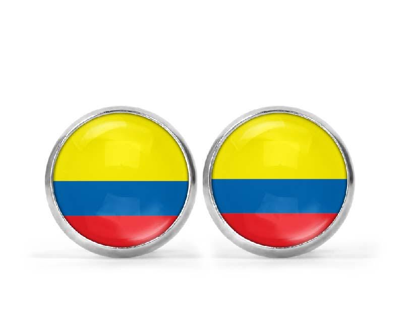 Colombia Flag Picture Earrings