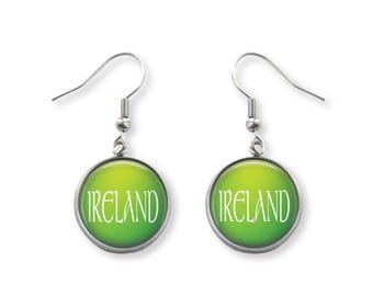 Ireland Word Pendant Earrings