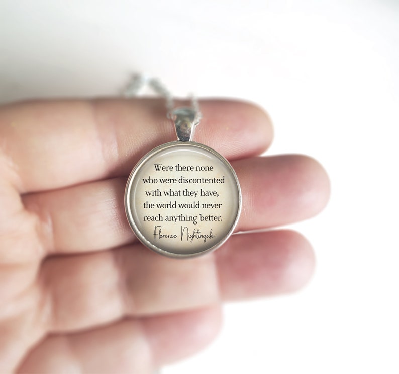 Florence Nightingale Quote Pendant Necklace