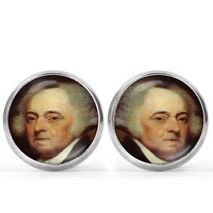 Picture Earrings - John Adams Portrait Earrings