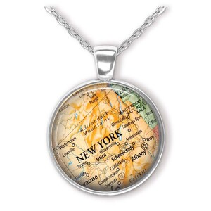 New York kaart aandenken cadeau-sieraden