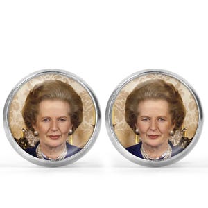 Margaret Thatcher Picture Earrings