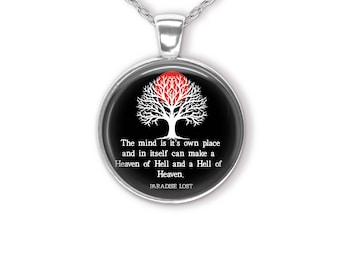 Paradise Lost Quote Pendant Necklace