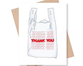 Thank You Card, Takeout Bag, Greeting Cards, Many Thanks, Grateful Cards