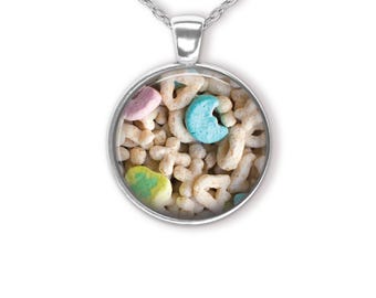 Marshmallow Cereal Pendant Necklace