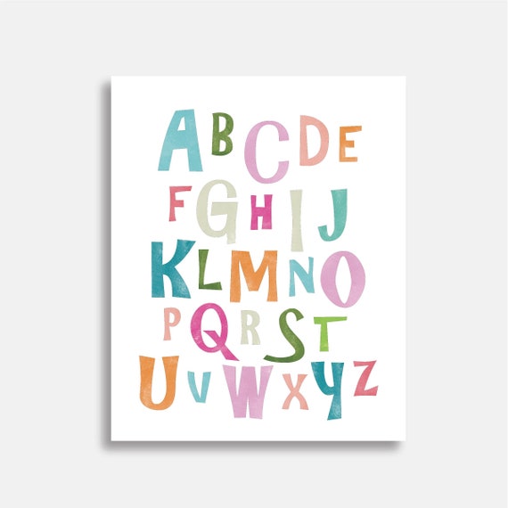 INSTANT DOWNLOAD Alphabet Wall Art Print