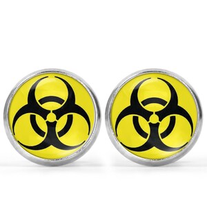 Biohazard Symbol  Picture Earrings