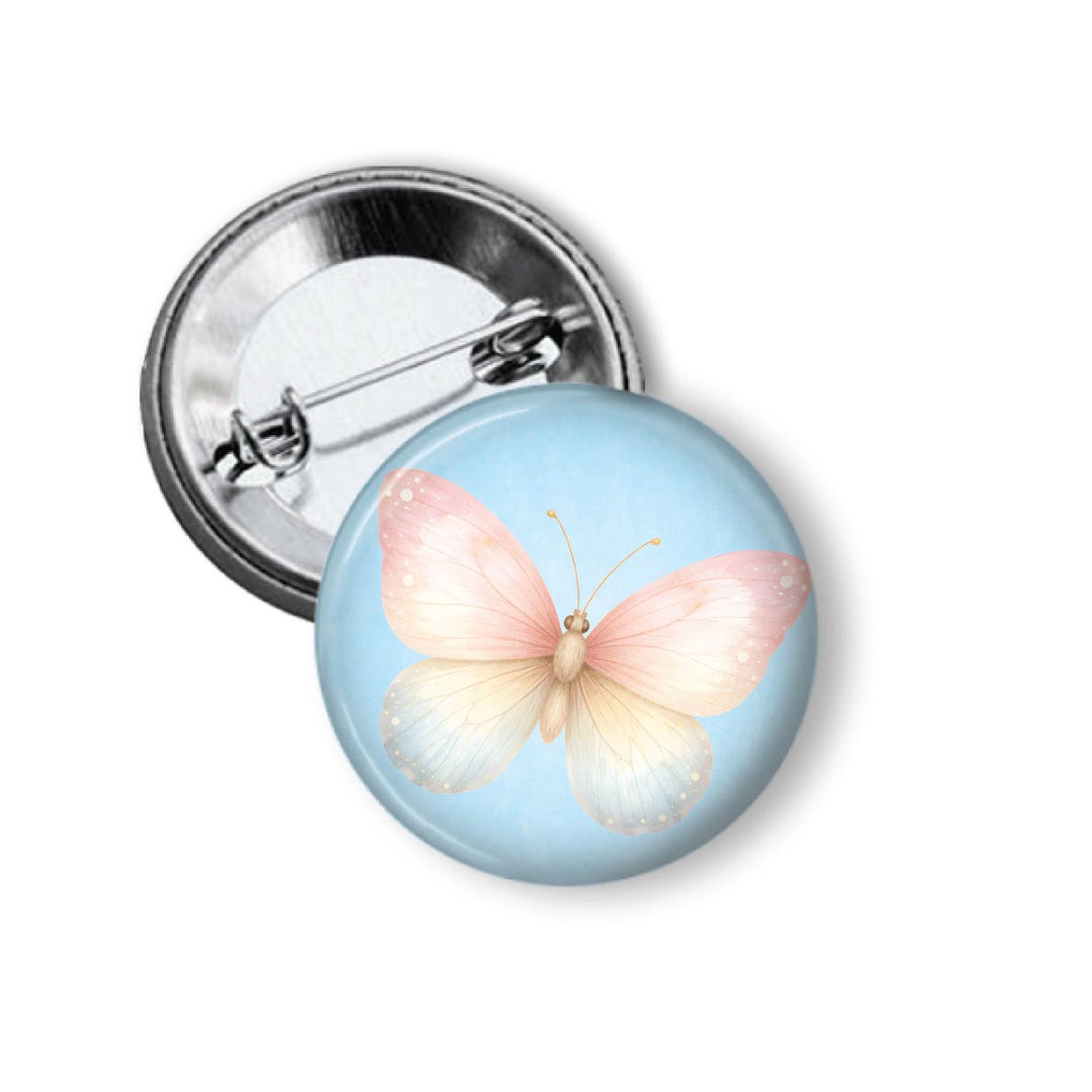 Pinback Button - Spring Butterfly - Etsy