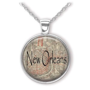 New Orleans Vintage Karte Andenken Geschenk Schmuck