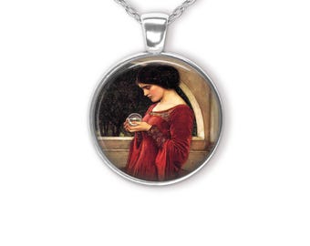 The Sorceress Waterhouse Painting Pendant Necklace