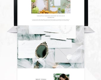 Tessa Marlowe Wedding Showit Template, Elegant Website Design
