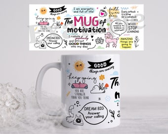 The Mug Of Motivation | Positivity Quote Mug | Daily Affirmations | Inspirational Quote Cup | Self Love Mug | Daily Reminders