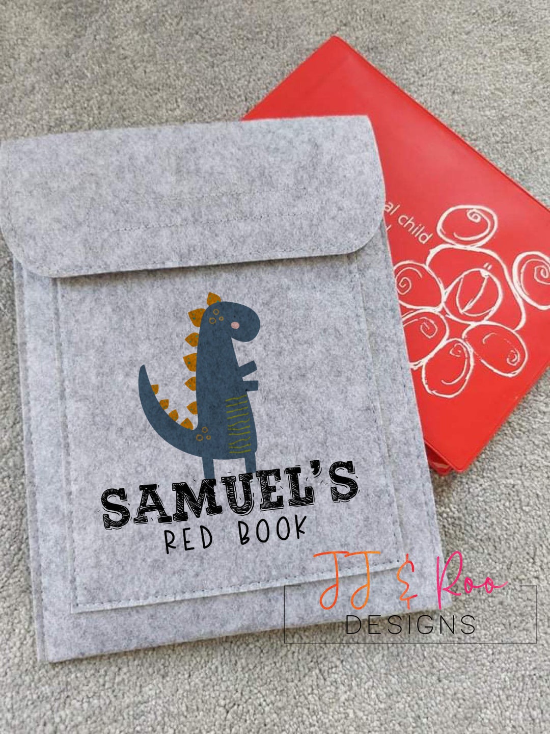Personalised Dinosaur Red Book Cover | Baby's Red Book Folder | Health ...