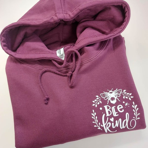 Bee Kind Hoodie | Women’s Slogan Top | Ladies Jumper | Mental Health Quote Sweater | Kindness Sweatshirt | 36 Colours