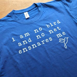 I Am No Bird & No Net Ensnares Me T-Shirt | Feminist Literature T-Shirt | Jane Eyre Quote | Girl Power | Book Lover Gift I Bookish Clothing