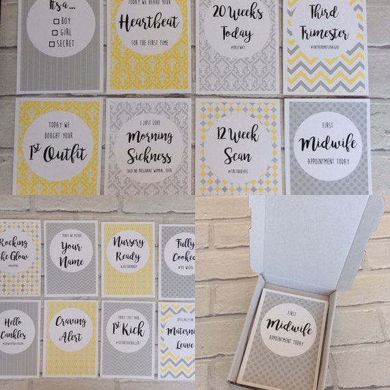 Pregnancy Journey Milestone Cards | Funny Alternative Photo Props | Baby Shower Gift | Mum to Be Gifts