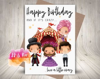 Personalizzato Il più grande showman ispirato biglietto di compleanno / Sorella, amico, mamma, figlia