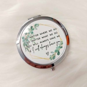 Personalised Friend Pocket Mirror | Best Friend Keepsake Compact Mirror | Thinking of You Positivity Gift | Letterbox Gift | Birthday Gift