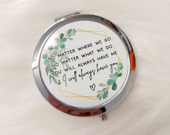 Personalised Friend Pocket Mirror | Best Friend Keepsake Compact Mirror | Thinking of You Positivity Gift | Letterbox Gift | Birthday Gift