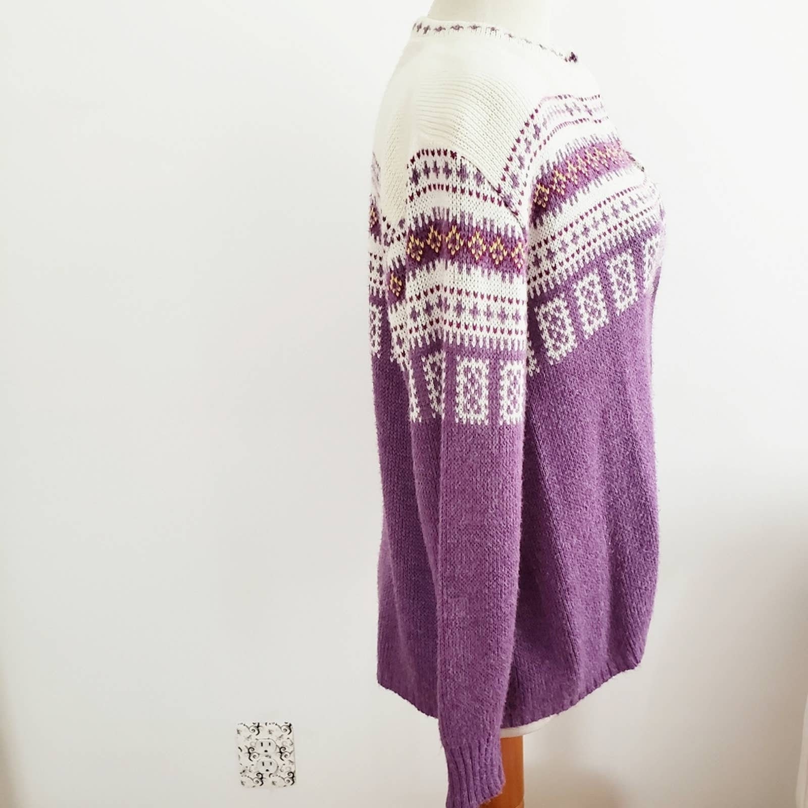 Vintage Icelandic Wool Fair Isle Sweater Selected by Anna Corinna
