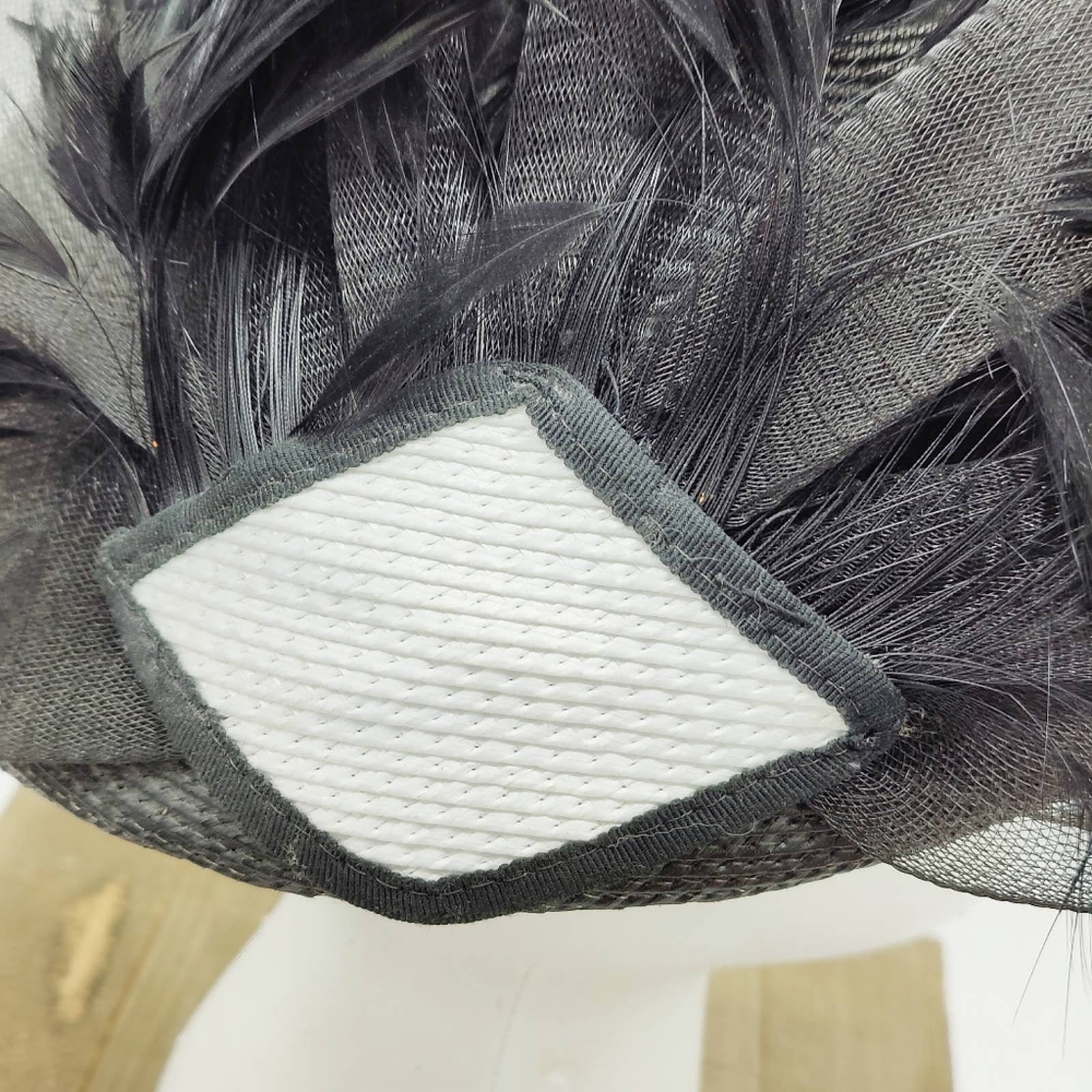 Vintage Straw Hat • by Sandra New York • Black w/ White • 50s/60s Vintage Straw Hat by Sandra New York - Etsy main image 2