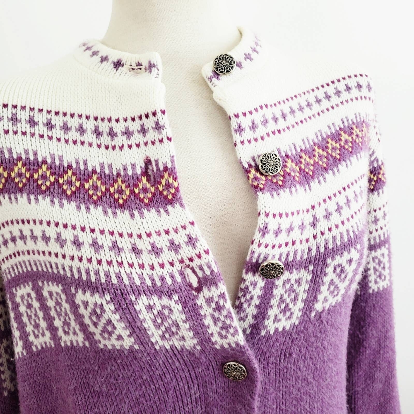 Vintage Icelandic Wool Fair Isle Sweater Selected by Anna Corinna main image 1