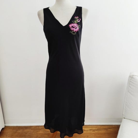 Vintage Flowy Shift Dress by Casual Corner Annex / Size 12 - Etsy