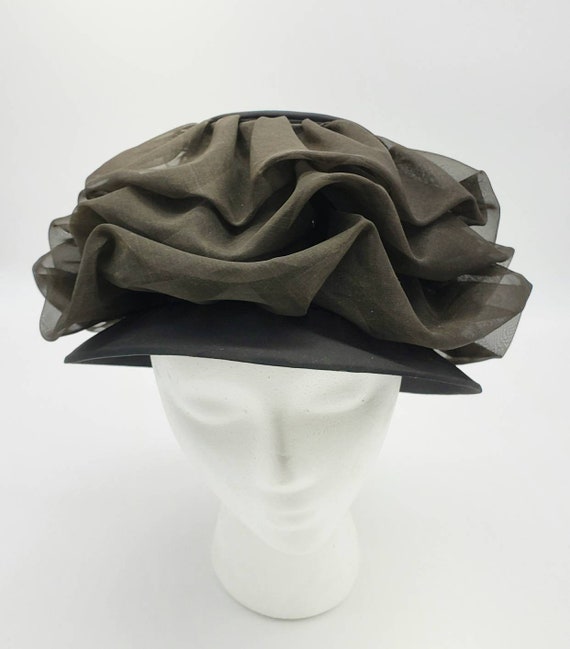 Vintage Mushroom Hat | Black Layered Ruffles | by JW  display picture 1