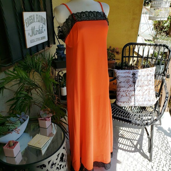 Vintage Nightgown | by Artemis | Orange & Black La