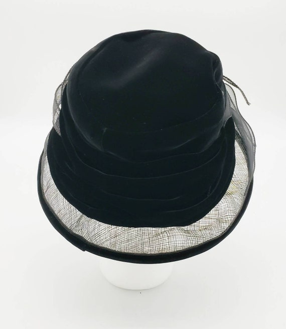 Marzi Beehive Hat in Black | Vintage | Handmade i… - image 4