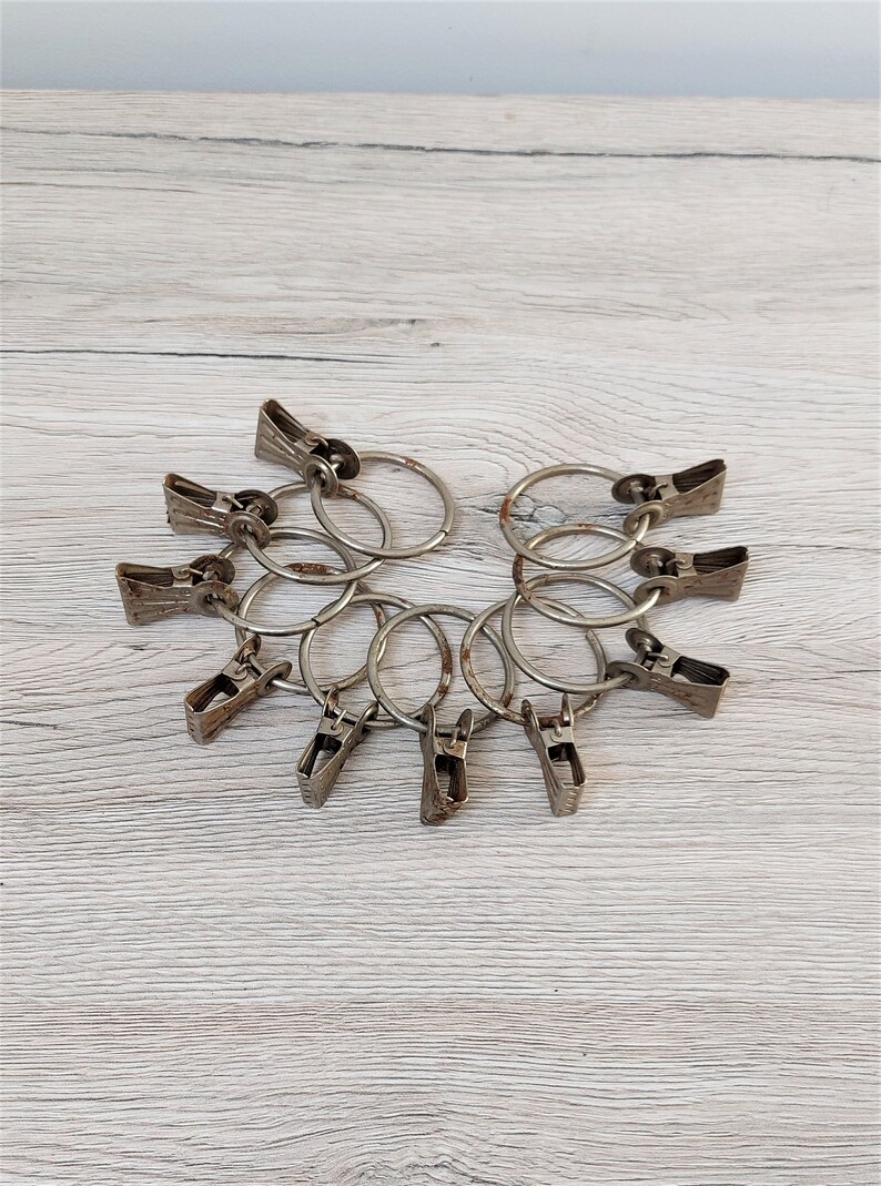 Set 10 Vintage Curtain Clips Curtains Holder Retro Curtain Rings With