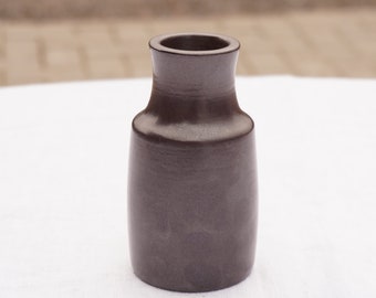 Hjorth art small pottery vase. Vintage ceramic pottery vase. Ceramic flower pot. Wabi Sabi Vase. Minimalistic floral vase.