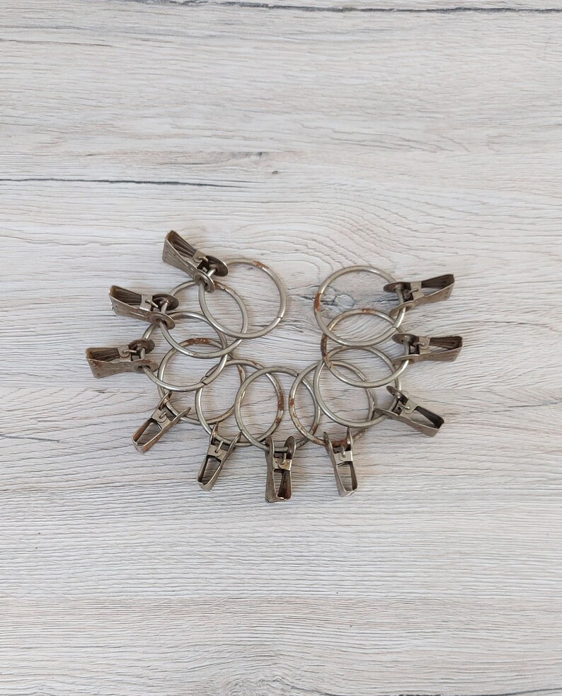 Set 10 Vintage Curtain Clips Curtains Holder Retro Curtain Rings With