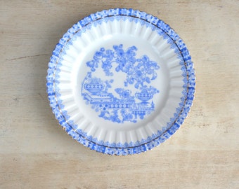 Vintage 7" Tiefenfurt Tuppack China Blue Breakfast Plate. Round Serving Plate China Blau. Old porcelain plates. Vintage porcelain cake plate