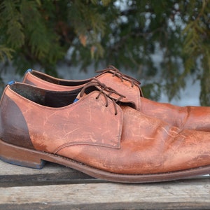 Chaussures pour hommes marron, chaussures à lacets marron, chaussures à bout uni, chaussures en cuir pour hommes, chaussures en cuir pour hommes, chaussures Oxford marron, chaussures pour hommes