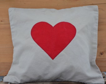 Heart decorative throw pillow for Valentines Valentines pillow for home decor decorative heart cushion cover Valentines cotton pillow box