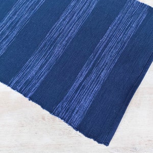 Blue striped cotton table runner, vintage table runner, blue dinner table cloth, Vintage Europe, rustic table decoration, table textile