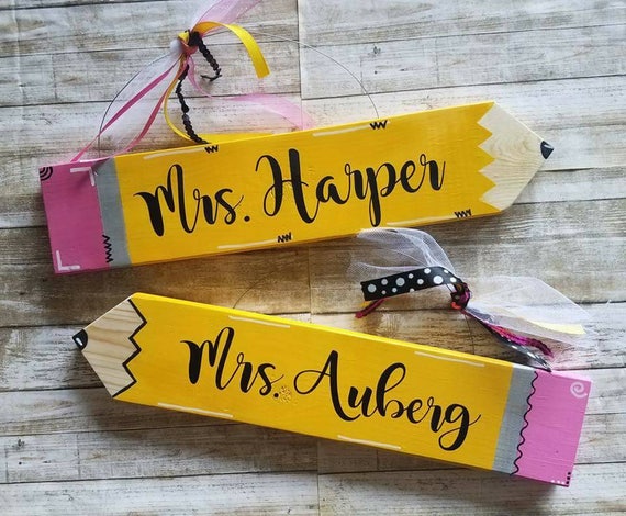 Handmade customize Teacher Gift personalized pencil wooden | Etsy