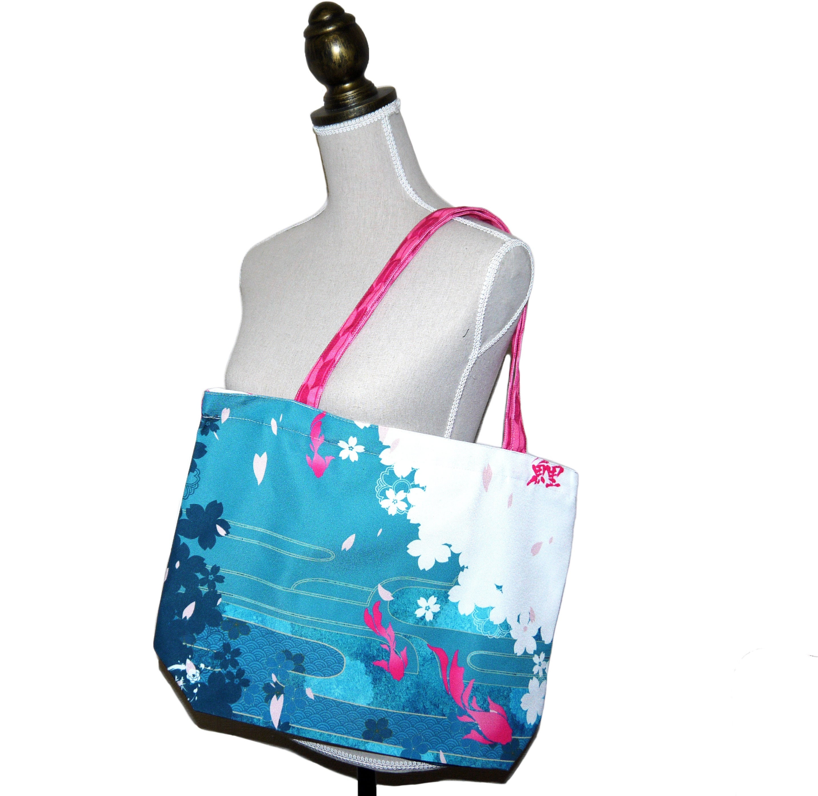 Tote Bag japanese gold fish koi fish Tsubaki collection Etsy