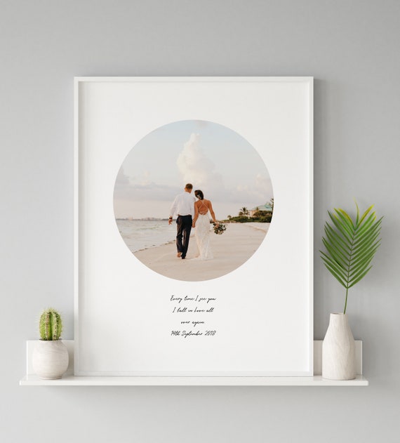 Personalised photo print, personalised wedding gift, wedding photo frame, wedding thank you gifts, personalised mum gift, first mothers day