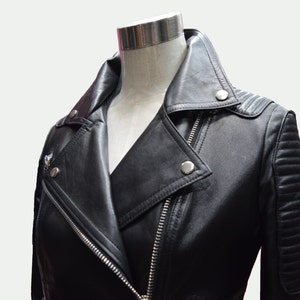 レディースバイカージャケット - ブラックジャケット - ショートジャケット - レディースジャケット - レディースレザージャケット