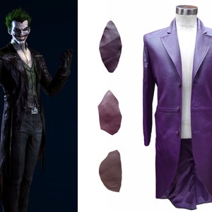 Joker Purple Leather Trench Coat - Custom Cosplay Commission Request, DC Comics