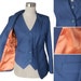 Women's 3 Piece Blue Suit using wool includes custom jacket and custom pants Super 100s
