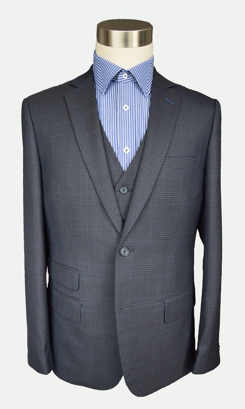 grey glen check suit