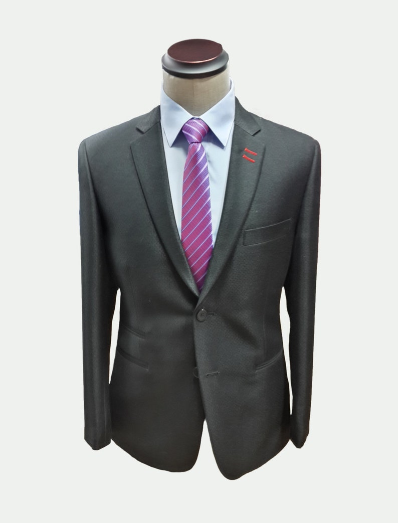 Men's custom tailored suit/ Full canvas/ Super 120s/ Blue Etsy