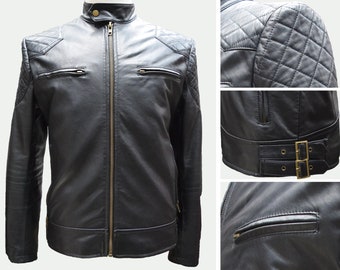 Custom Leather Jacket for Men using Genuine leather Slim fit