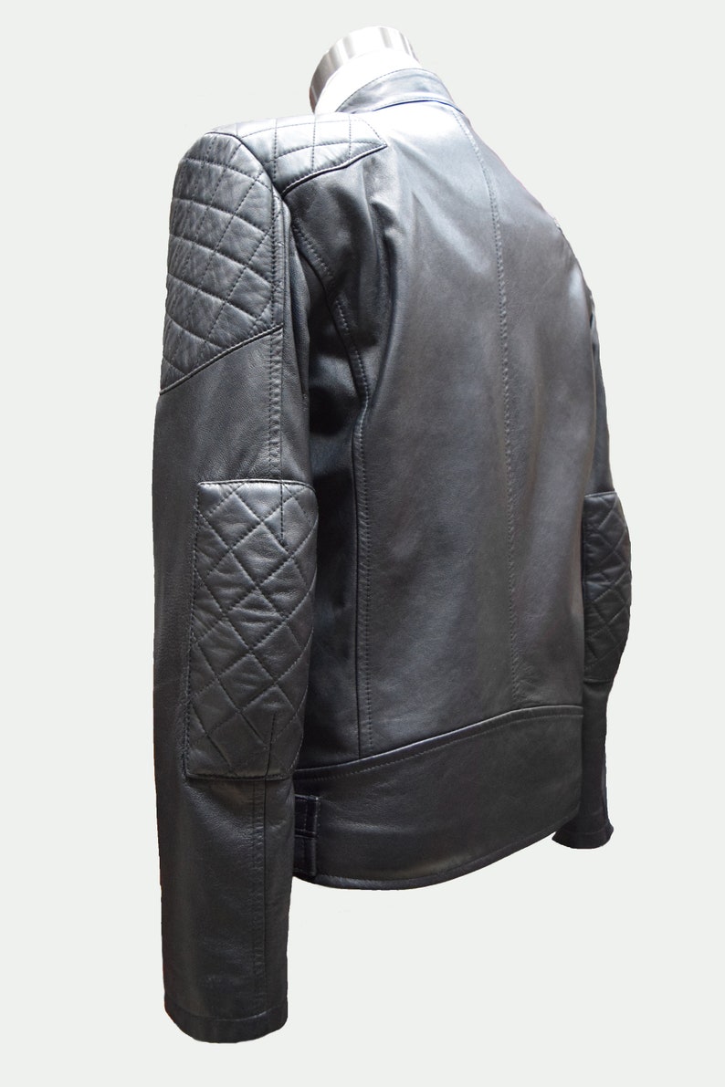 Custom Leather Jacket Men's Leather Jacket Motorcross Jacket 100% Lambskin image 4