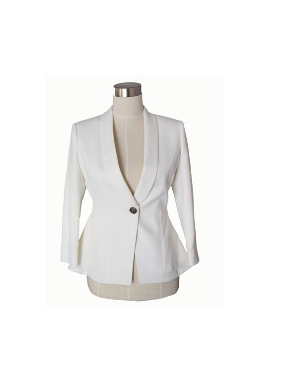 hun taal Verlenen Buy Womens Custom White Suit Women Slim Fit Blazer White Jacket Online in  India - Etsy